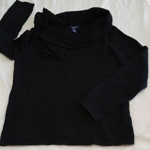 Chaps Black Cowl Neck Sweater